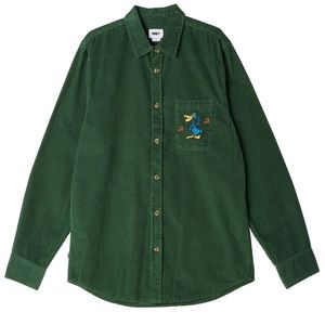 Obey Men's Richard Button-Up Organic Cotton Corduroy Shirt